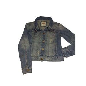 Womens Mudd jean Cropped jacket size Large Y2K